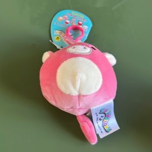 Kellytoy squishmallow w clip on pink unicorn